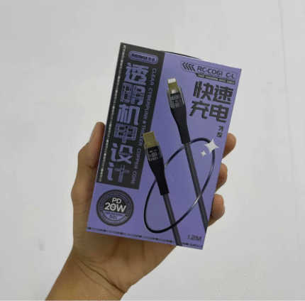 RC-C061 C-L White ខ្សែសាកពី Type C ទៅ Iphone ពណ៌ស