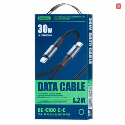 RC-C100 C-C ខ្សែសាក Type C ទៅ Type C កម្លាំង 30W